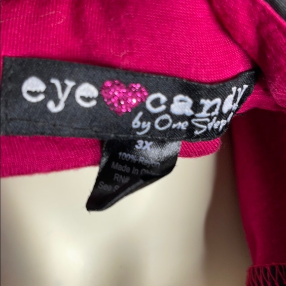 Plus Size Eye Candy Button Split Back blouse 3X - Picture 7 of 7